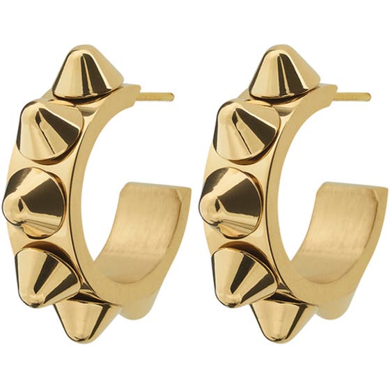 Peak Creole Earrings Small Gold