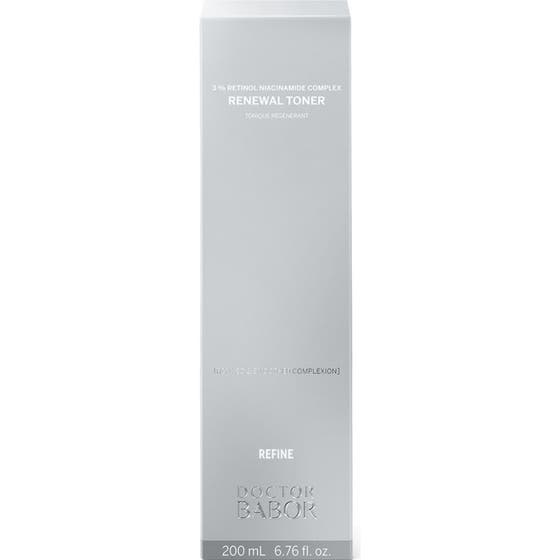 Babor DOC Renewal Toner 200 ml förnyande retinol toner i en elegant silvergrå ytterförpackning