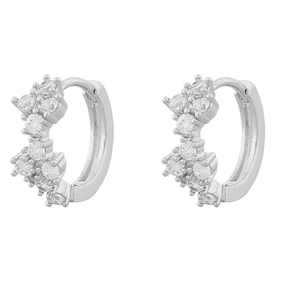 London ring ear silver/clear