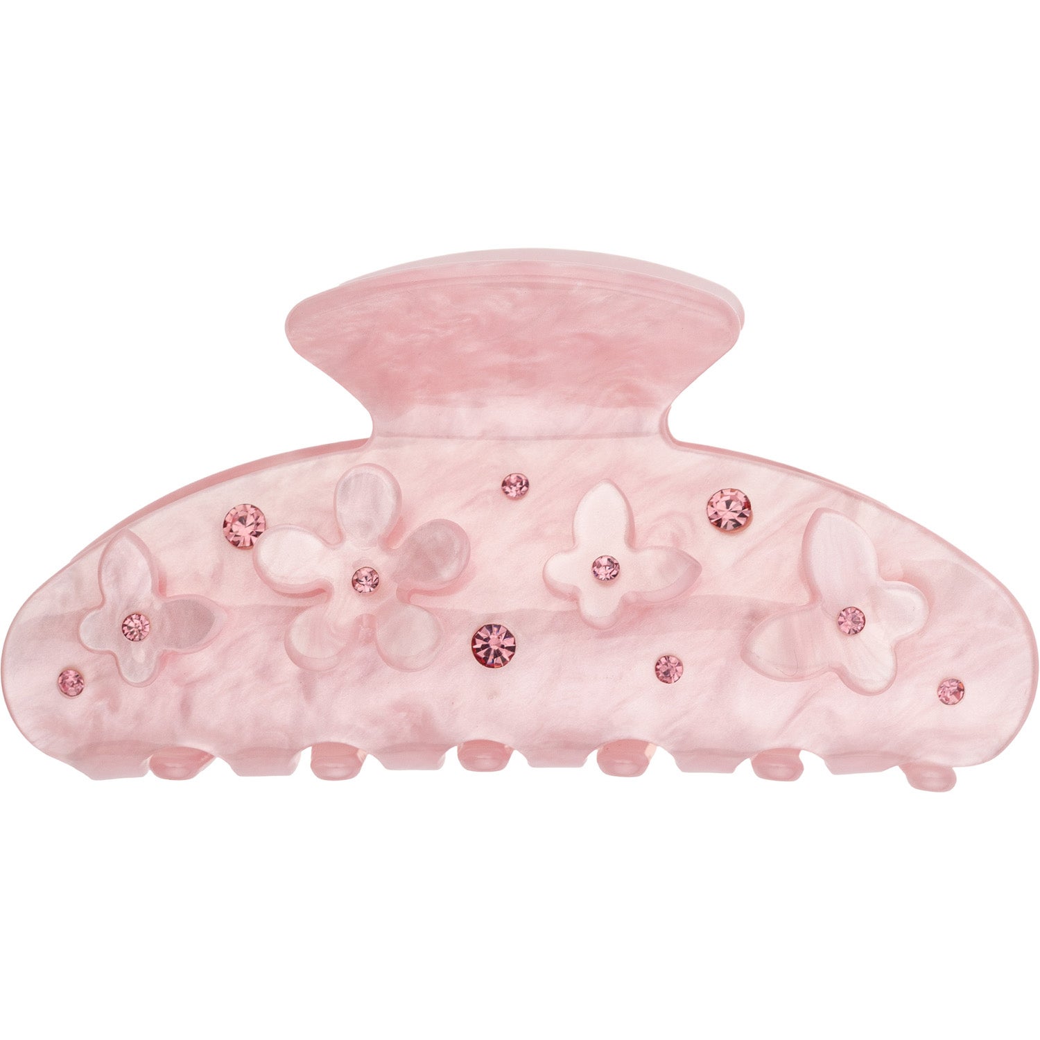 Dark Dark Flower & Butterfly Hair Claw Pale Rose W/Pale Rose - 1 pcs parfym