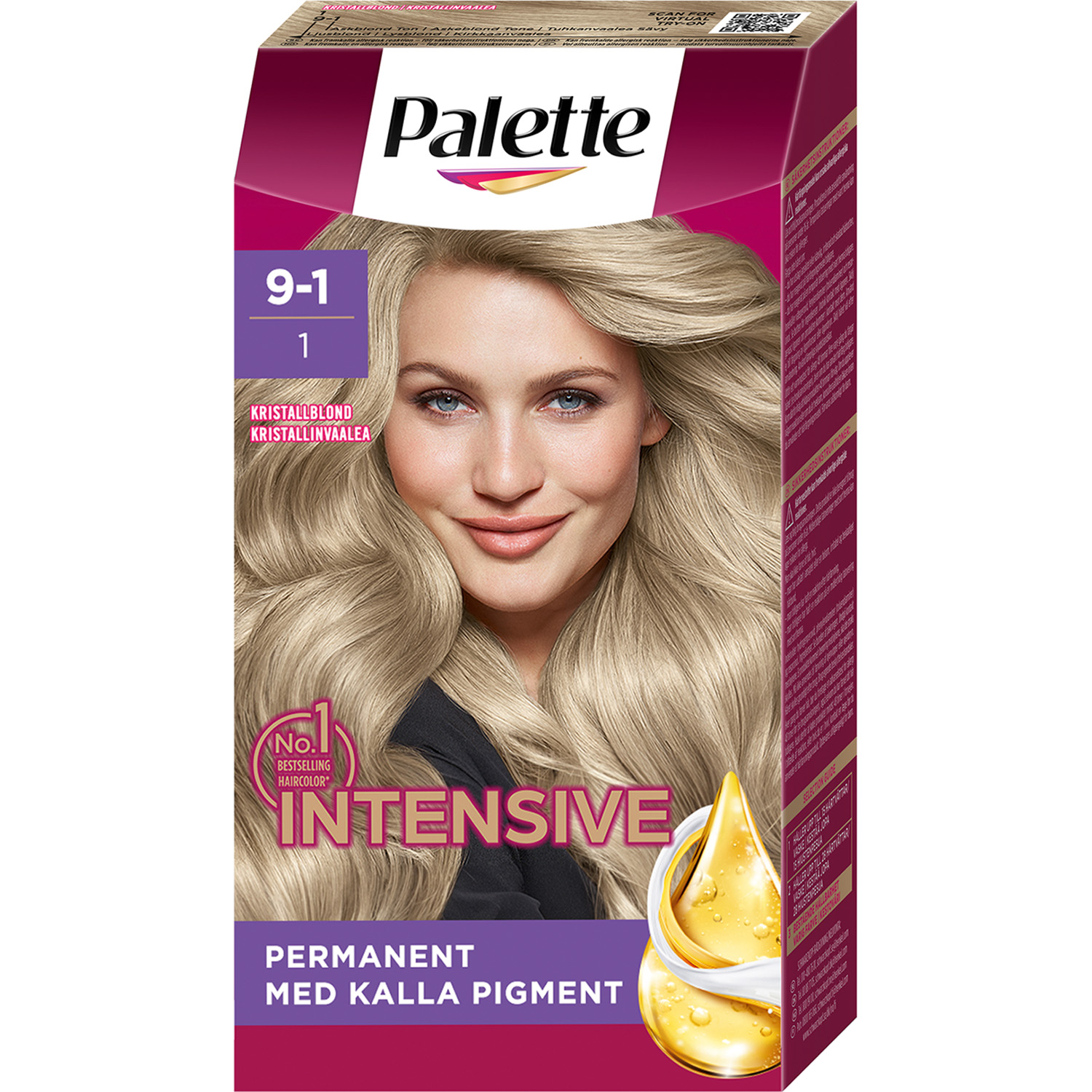 Schwarzkopf Intensive Creme Coloration 9-1 Diamond Blonde - 1 pcs
