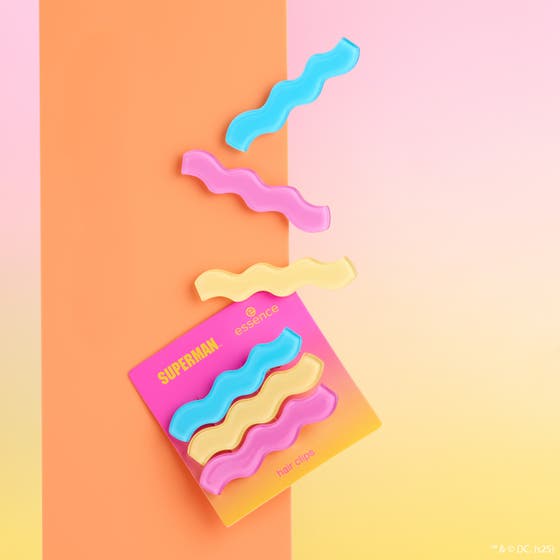 Superman hair clips