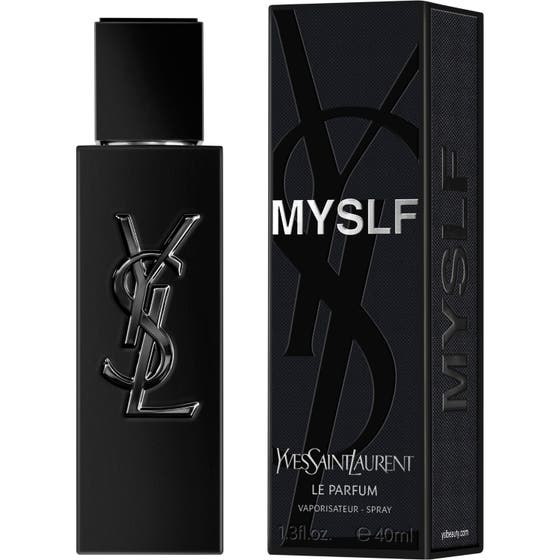 Yves Saint Laurent MYSLF Le Parfum 40 ml herrparfym i mattsvart flaska och ask med blank logotyp