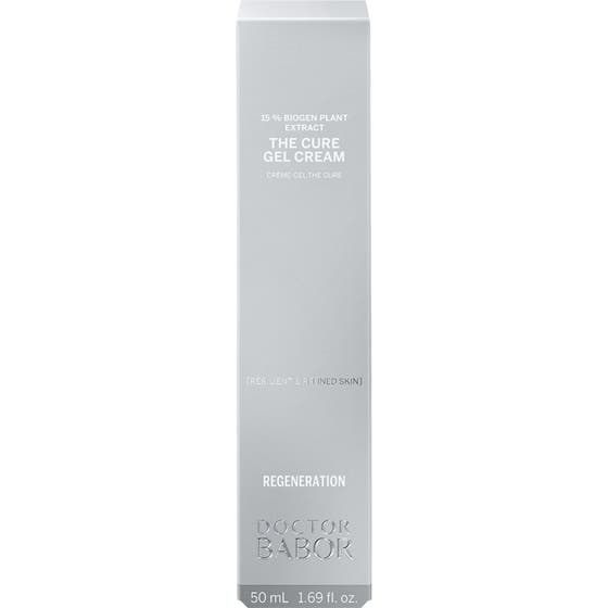 Babor DOC The Cure Gel Cream 50 ml babor ansiktskräm anti age i en silvrig ytterkartong med biogen plant extract