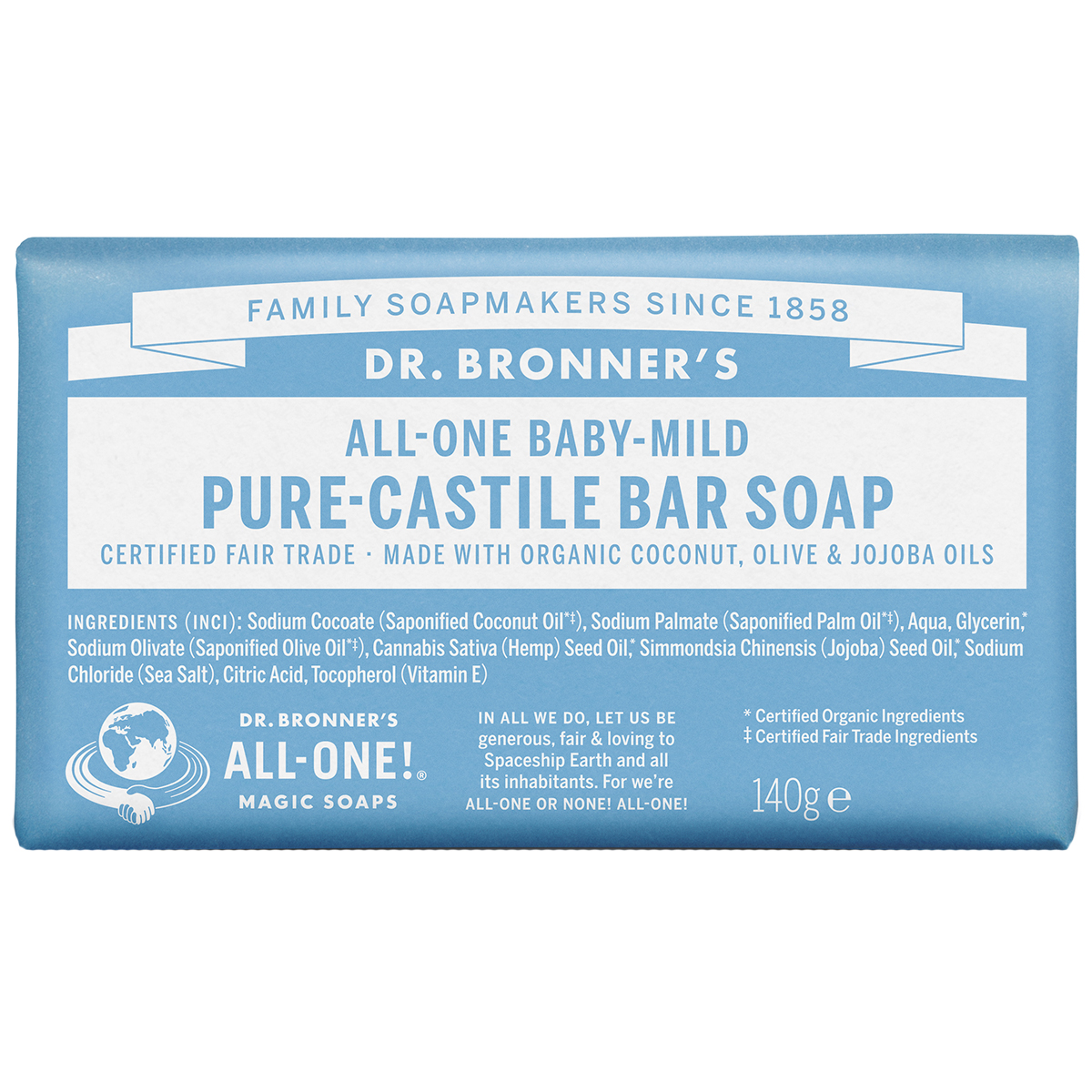 Magic Soaps All-One Hemp Unscented Baby-Mild, 140 g Dr. Bronner's Bad- & Duschcreme