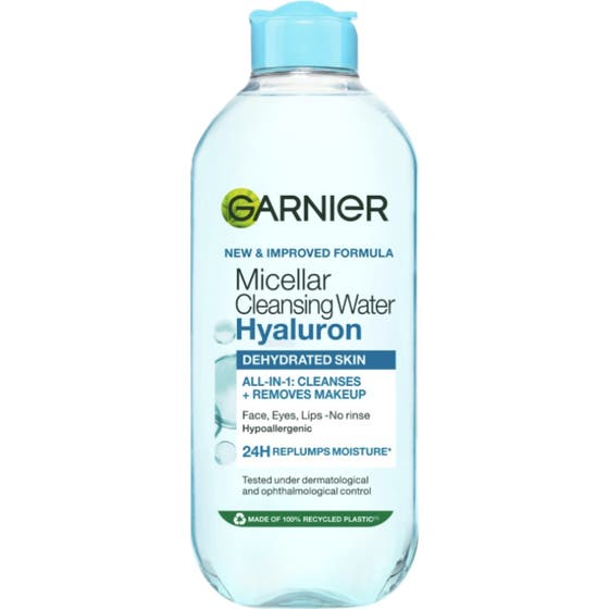 Garnier SkinActive Micellar Aloe Water 400 ml alkoholfri ansiktsrengöring i genomskinlig plastflaska