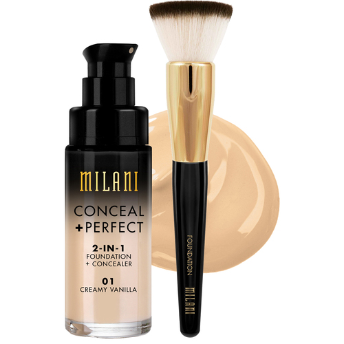 Milani Cosmetics Milani Conceal & Perfect Liquid Foundation Light Beige & Bru