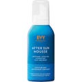 EVY After Sun Mousse återfuktande after sun som lugnar och svalkar i en blå sprayflaska med vit kork.