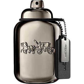 COACH Pure Platinum Parfum 60 ml herrparfym i silverfärgad metallicflaska med präglad logotyp