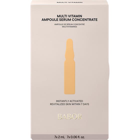 Babor Multi Vitamin 14 ml multivitamin babor ampuller behandling i beige ask som skapar en revitaliserad hud.