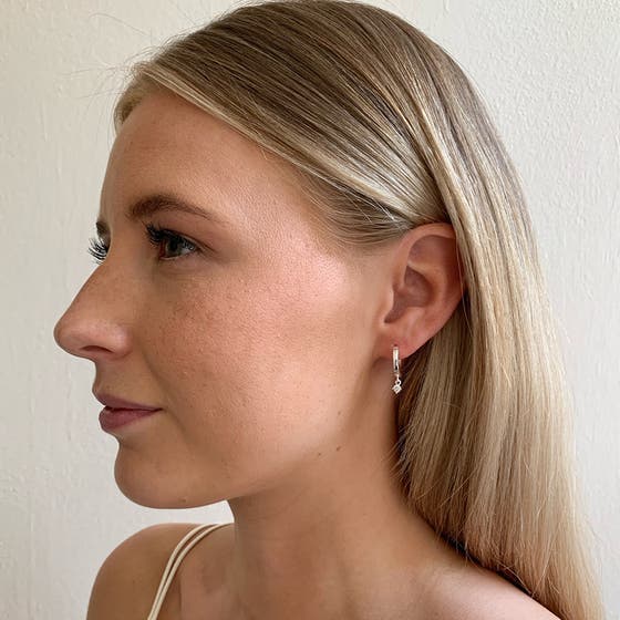 Camille Small Ring Ear Silver/Clear