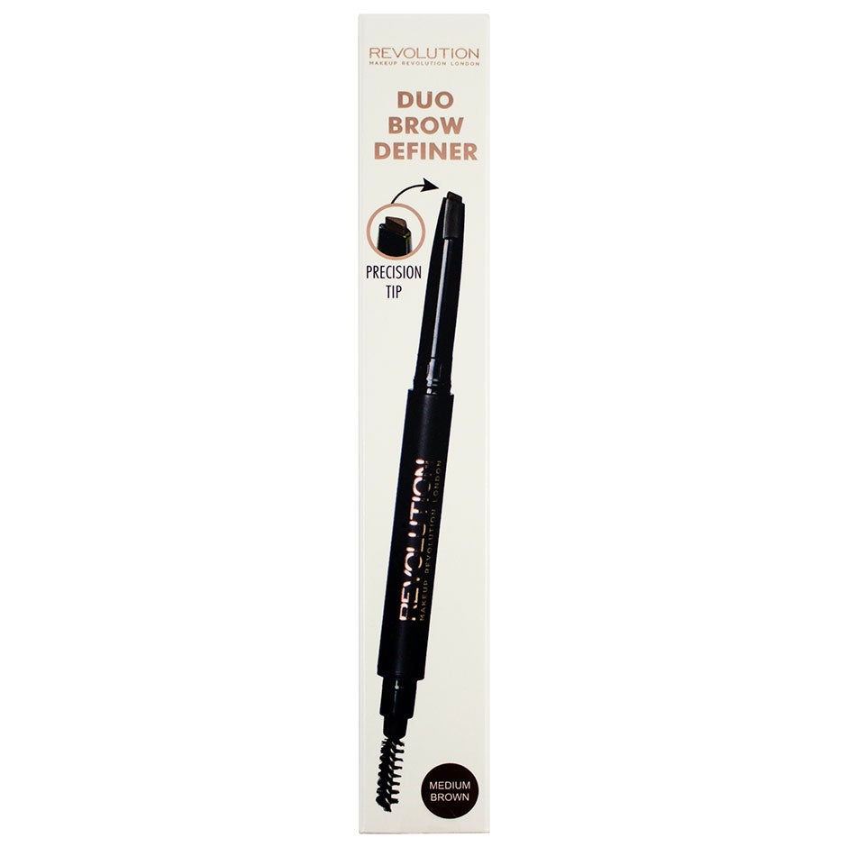 Makeup Revolution Duo Brow Pencil Medium Brown
