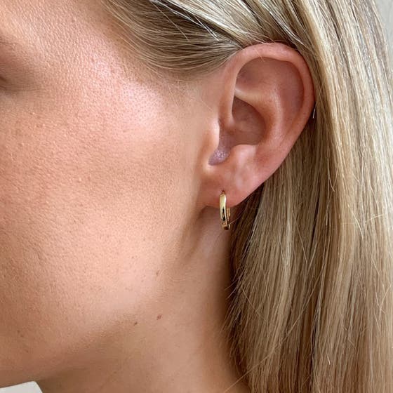 Anchor Small Ring Ear Plain Gold