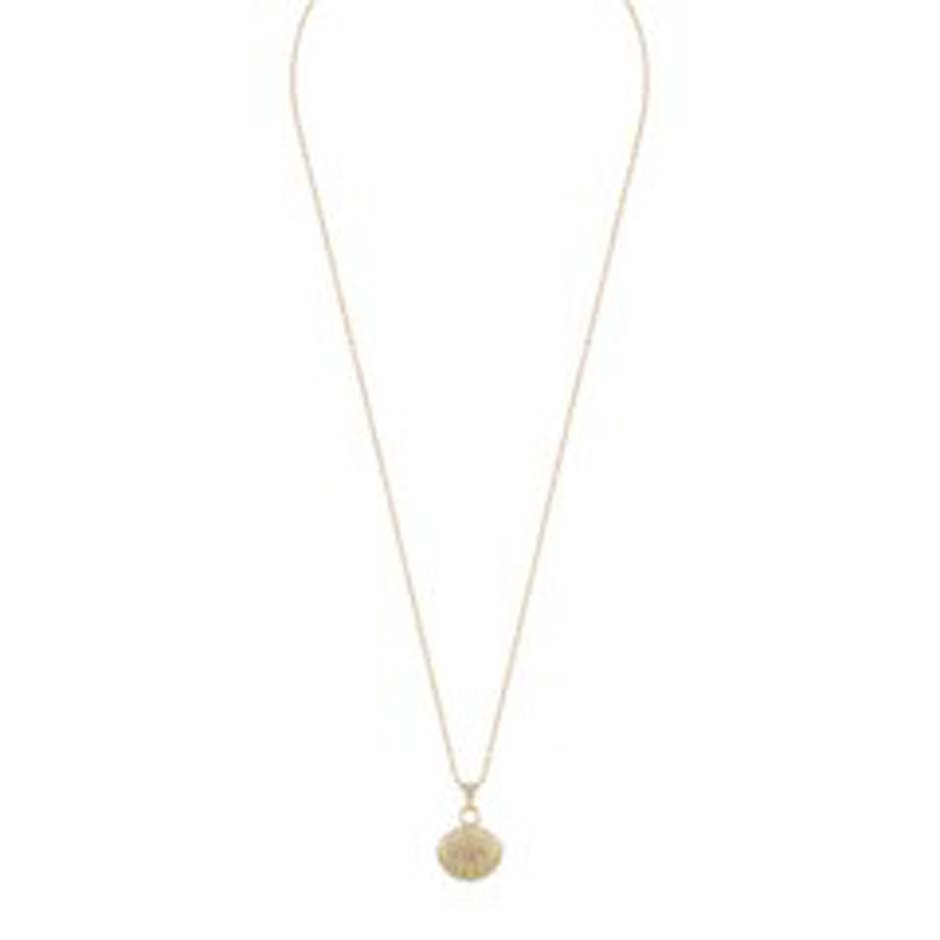 Vibe pendant neck 42 shell plain gold