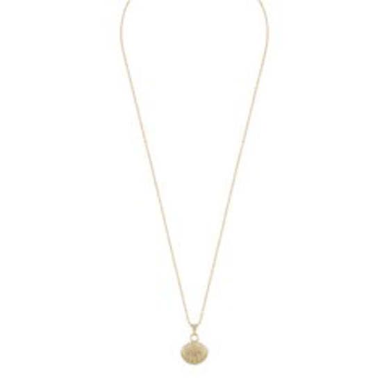 Vibe pendant neck 42 shell plain gold