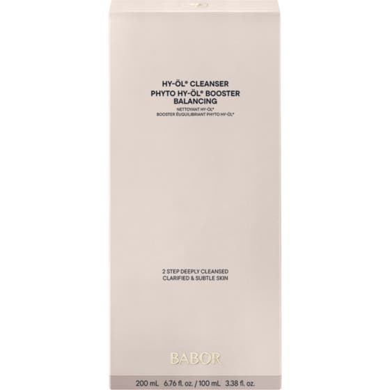 Babor Set HY-ÖL & Phyto Balancing Booster 300 ml balanserande ansiktsvård i en beige ytterförpackning