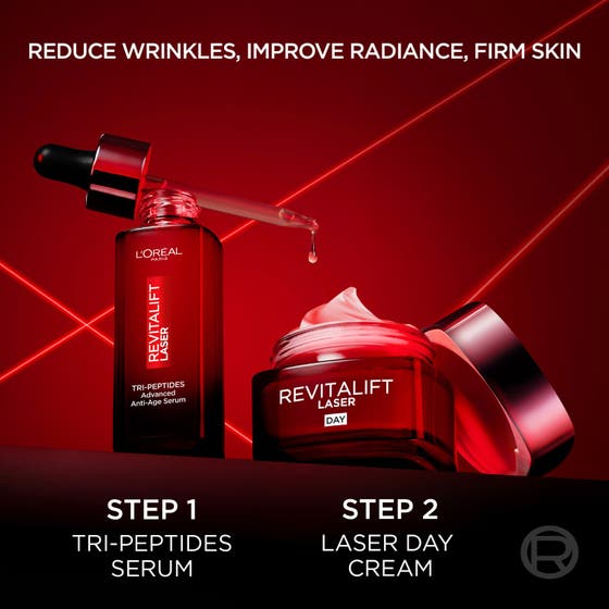 L'Oréal Paris Laser Advance Day 50 ml anti age ansiktskräm med Pro-Retinol, Hyaluronsyra och Vitamin C.