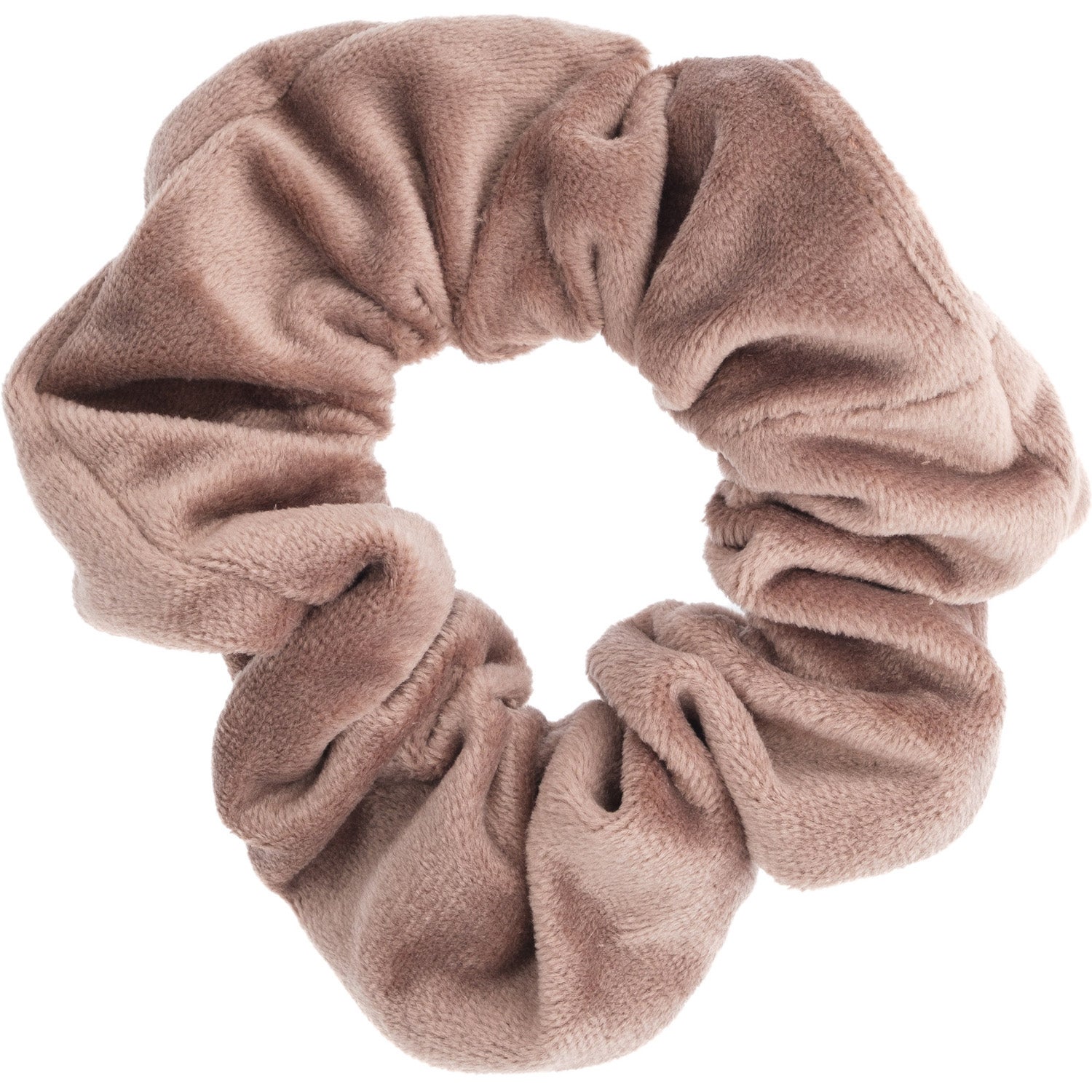 Velvet Scrunchie Warm Taupe