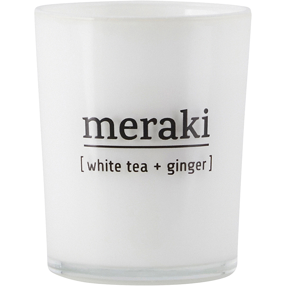 White Tea & Ginger Scented Candle, Meraki Doftljus