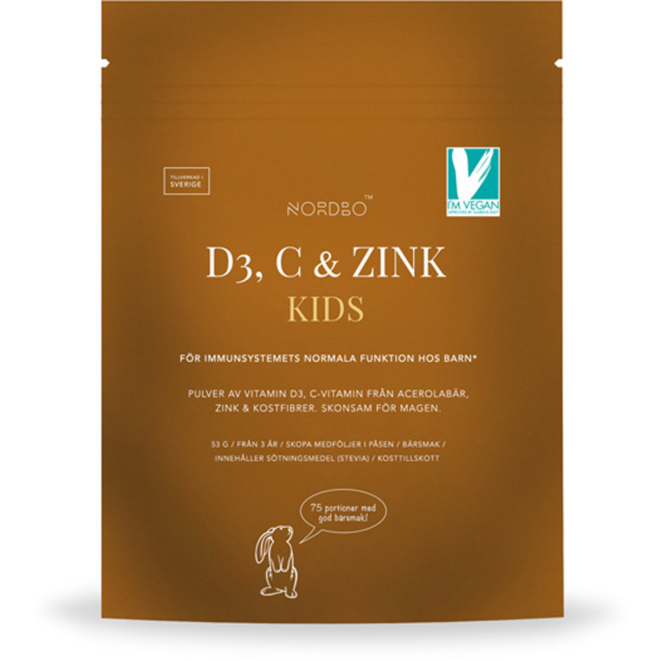D3, C & Zink, Kids, 53 g Nordbo Kosttillskott
