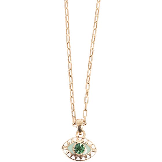 Colorama Necklace Eye Gold Green
