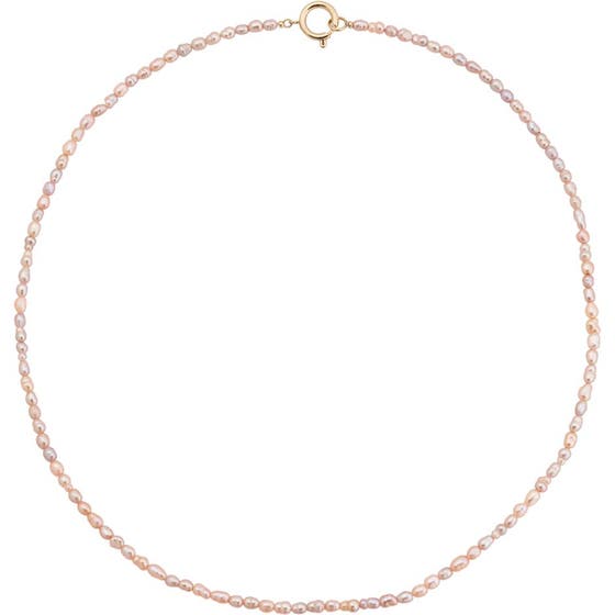 Collier Pearl Necklace Pink Gold