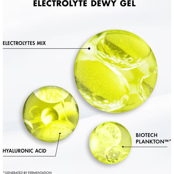 Biotherm Aquasource Electrolyte Dewy Gel 100 ml med hyaluronsyra och biotech plankton i gröna bubblor