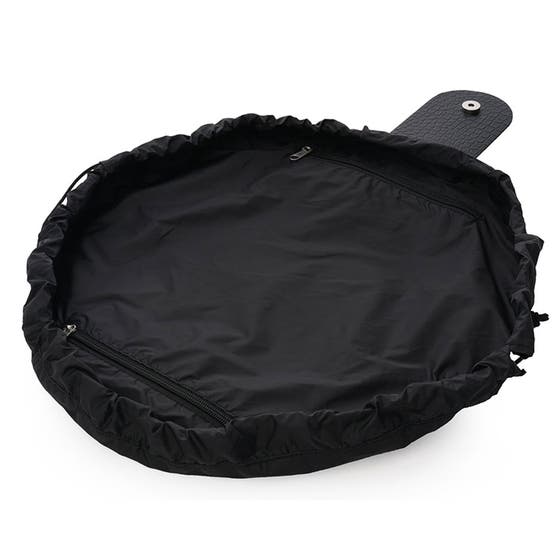 JLB Round Drawstring Bag M Black-Chocolate