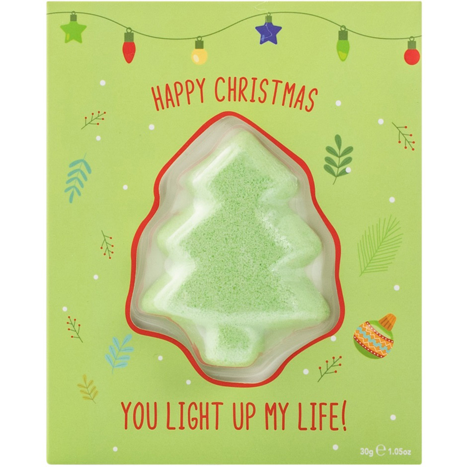 Christmas Tree Fizzer Card, 50 g BubbleT Badskum & Badsalt