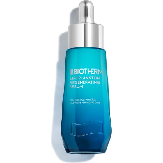 Biotherm Life Plankton Regenerating Serum 50 ml återfuktande anti-aging serum i blå glasflaska med silverpipett