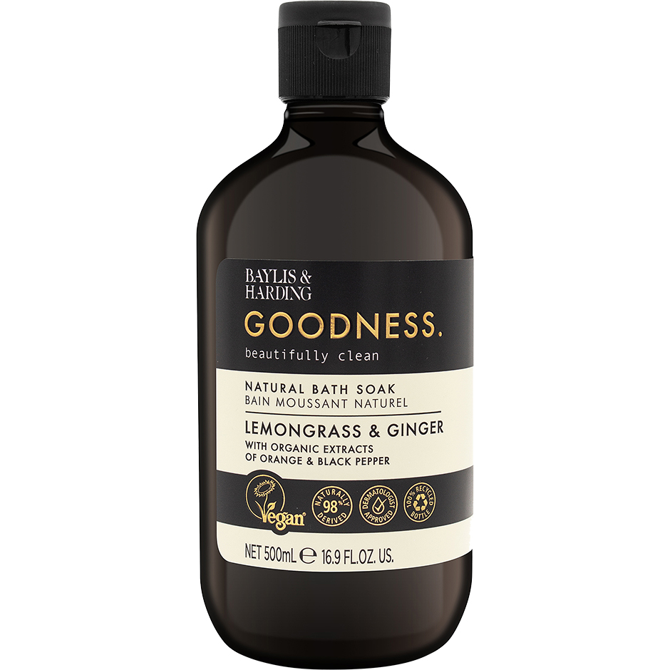 Goodness Lemongrass & Ginger Bath Soak, 500 ml Baylis & Harding Badskum & Badsalt