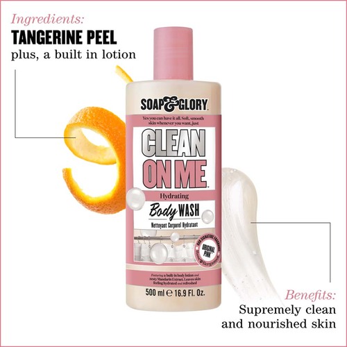 Soap & Glory Clean on Me Body Wash for Cleansed and Refreshed Skin