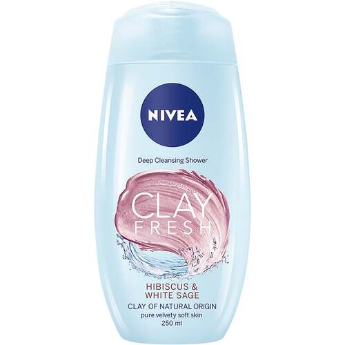 Nivea Shower Clay Fresh Hibiskus