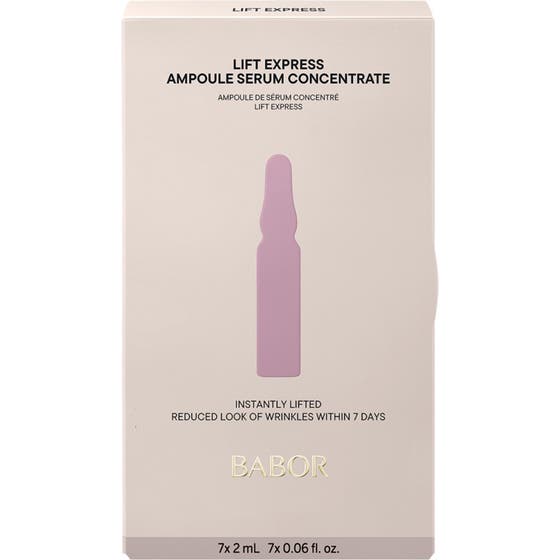 Babor Lift Express 14 ml lyftande serum i beige ask som ger omedelbart lyft och reducerar rynkor