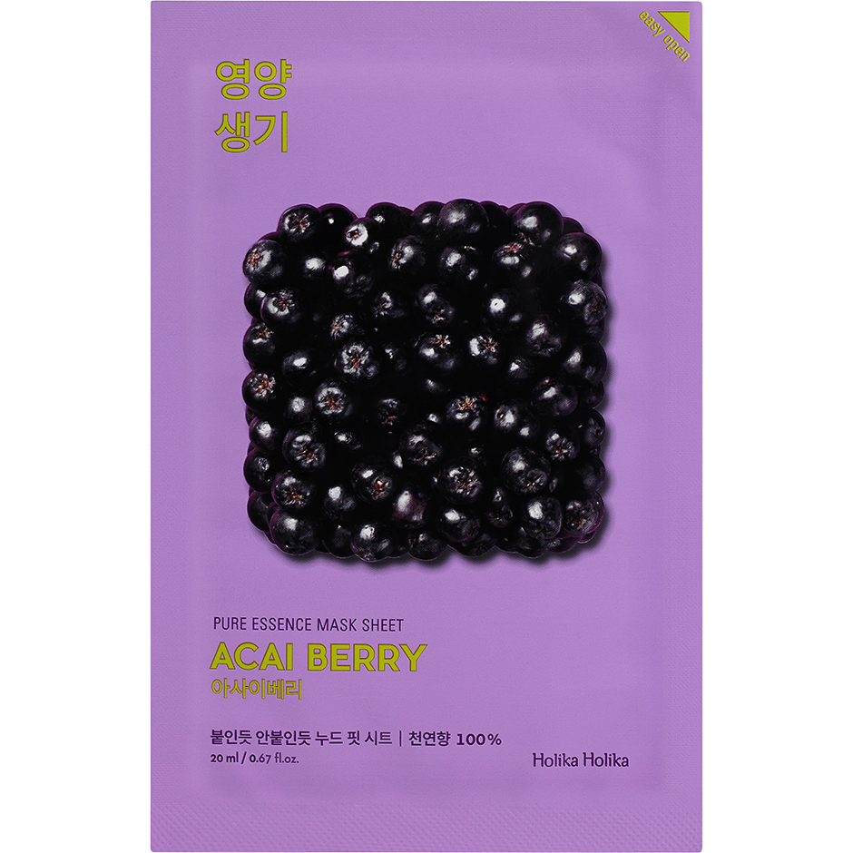 Holika Holika Pure Essence Mask Sheet - Acai Berry, Holika Holika K-Beauty