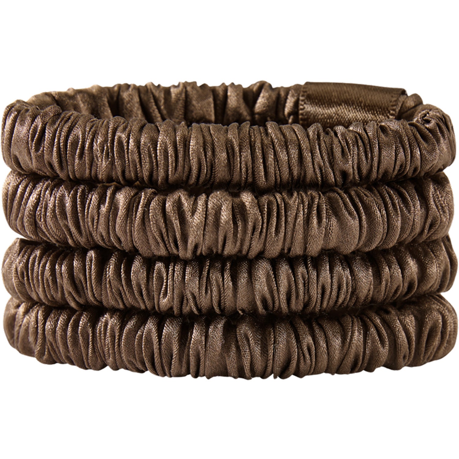 Lenoites Lenoites Mulberry Silk Skinny Scrunchies Dark Brown - 4 pcs parfym