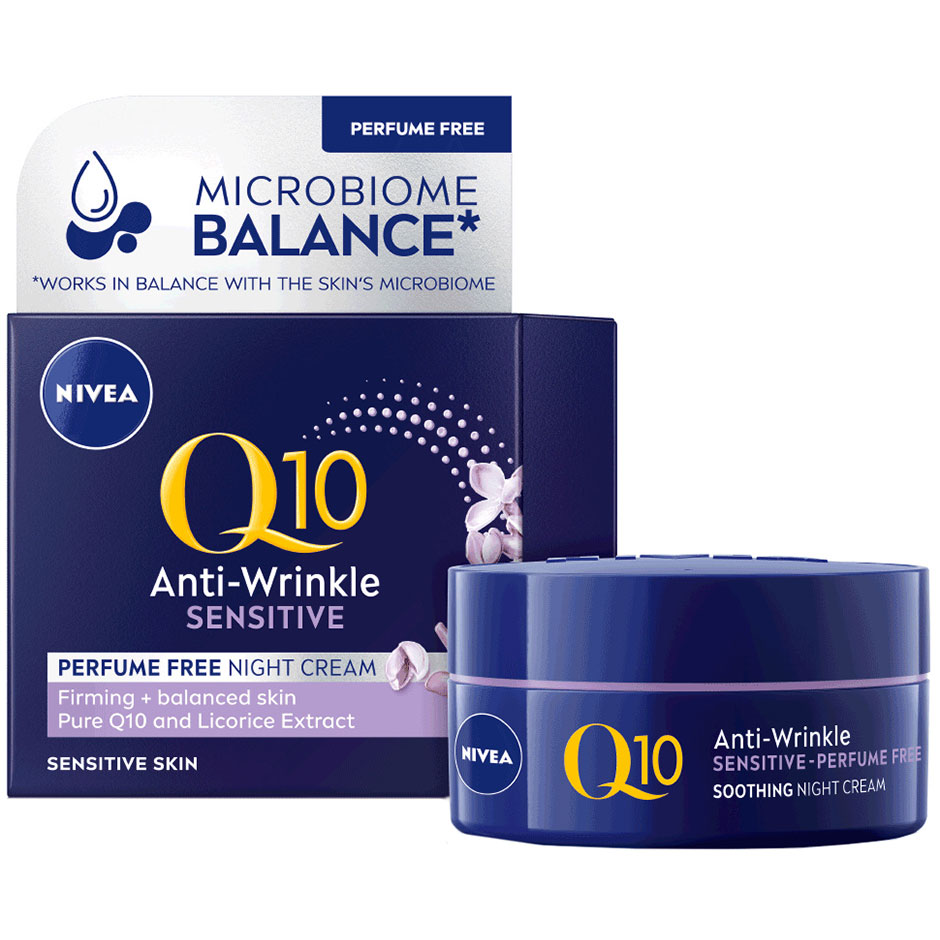 Q10 Plus Power Anti-Wrinkle Sensitive Night, 50 ml Nivea Ansiktskräm