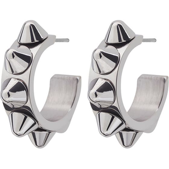 Peak Creole Earrings Small Steel