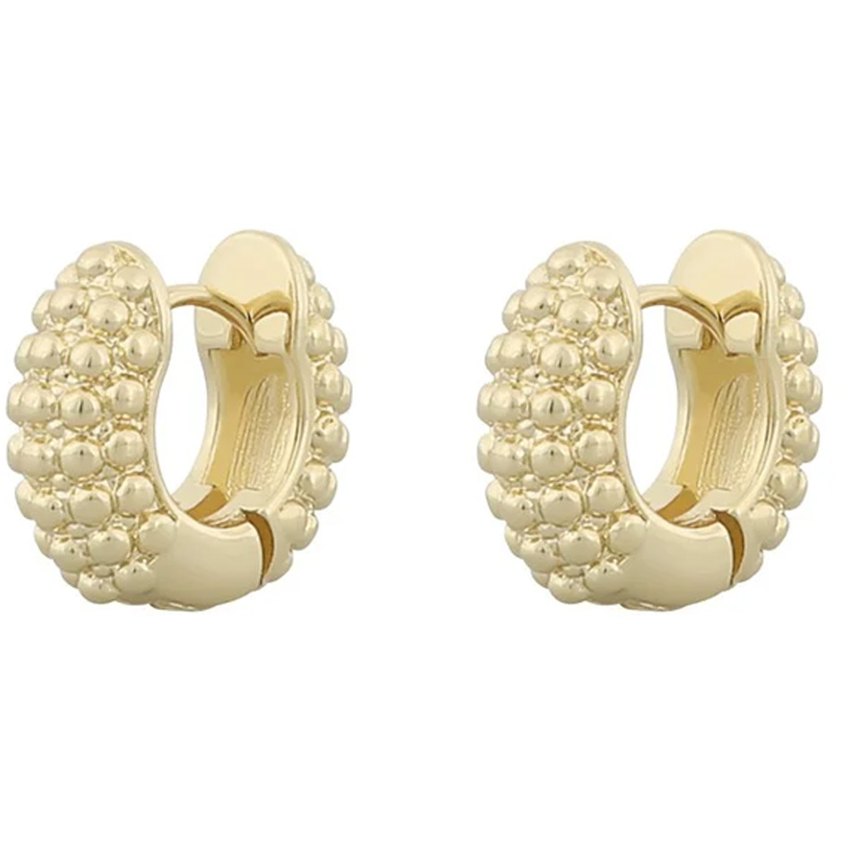 View big ring ear plain gold