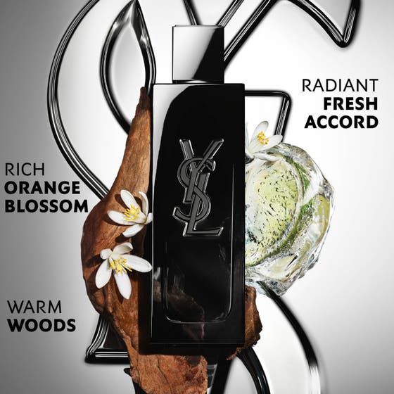 Yves Saint Laurent MYSLF Eau de Parfum 40ml herrparfym med noter av apelsinblomma och varma träslag i svart flaska