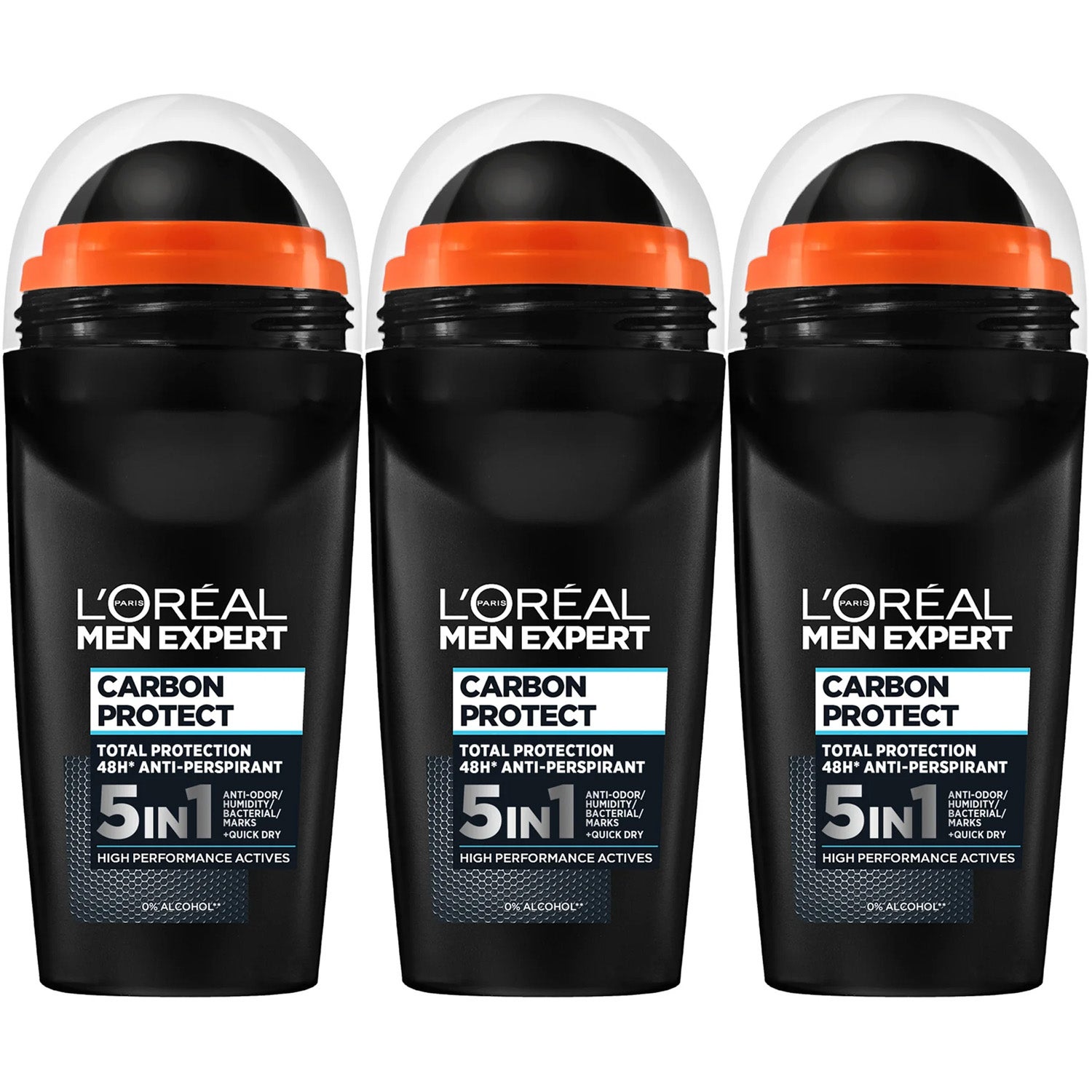 L'Oréal Paris Men Expert Roll-On Deo 3-pk Carbon Protect Intense Ice Deodorant For Men