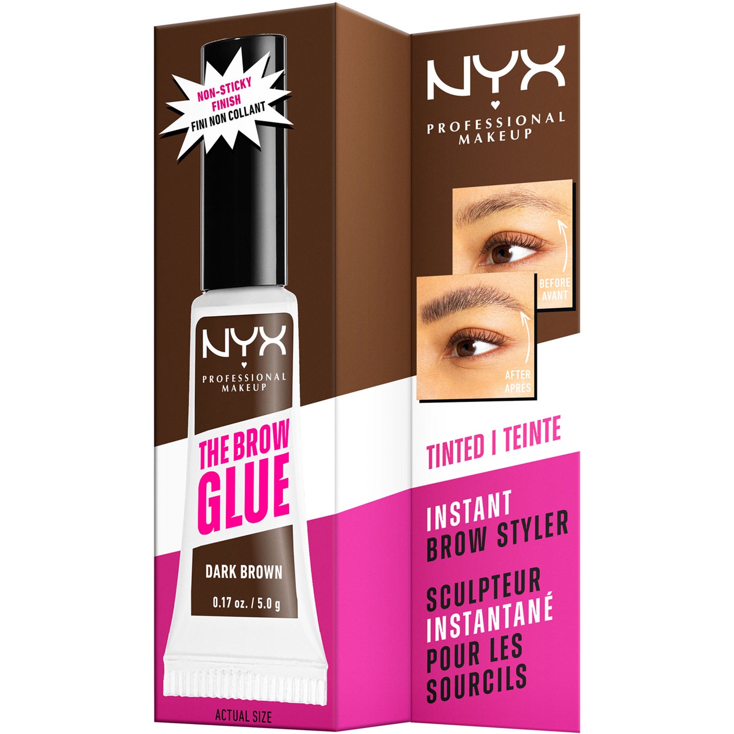 NYX Professional Makeup The Brow Glue Instant Brow Styler Dark Brown 04 - 5 g