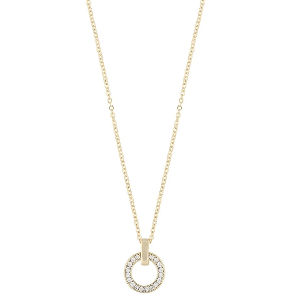 Unnie small pendant neck 42 gold/clear