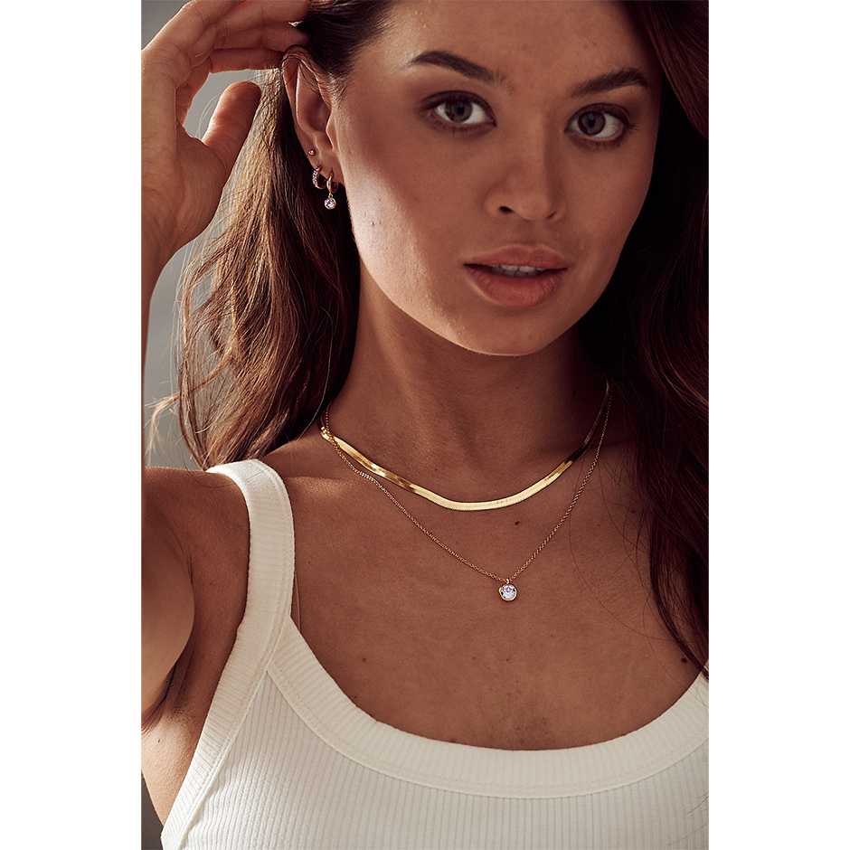 Snake Chain Necklace 15"