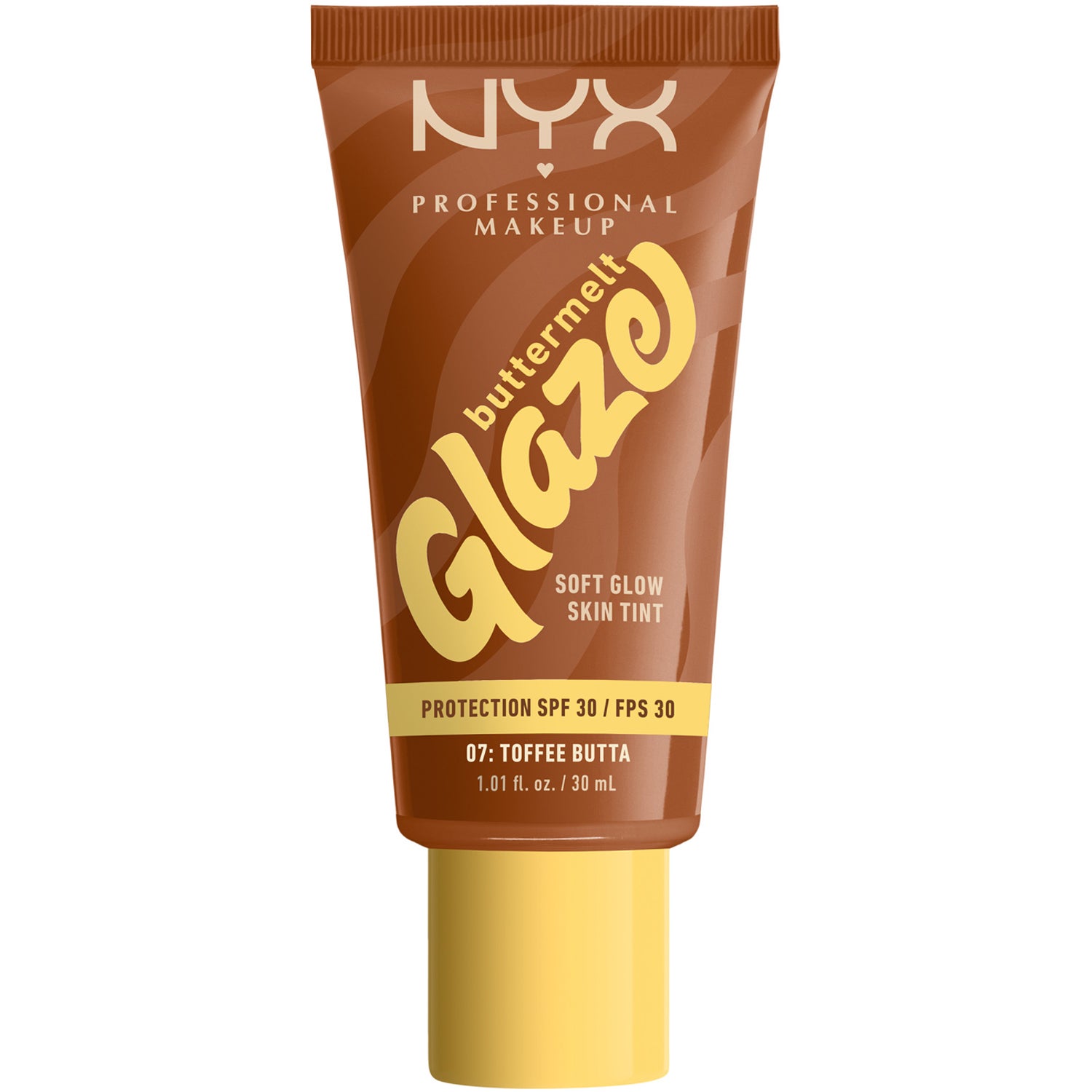 NYX Professional Makeup Buttermelt Glaze Skin Tint SPF30 Foundation 07 Toffee Butta - 30 ml