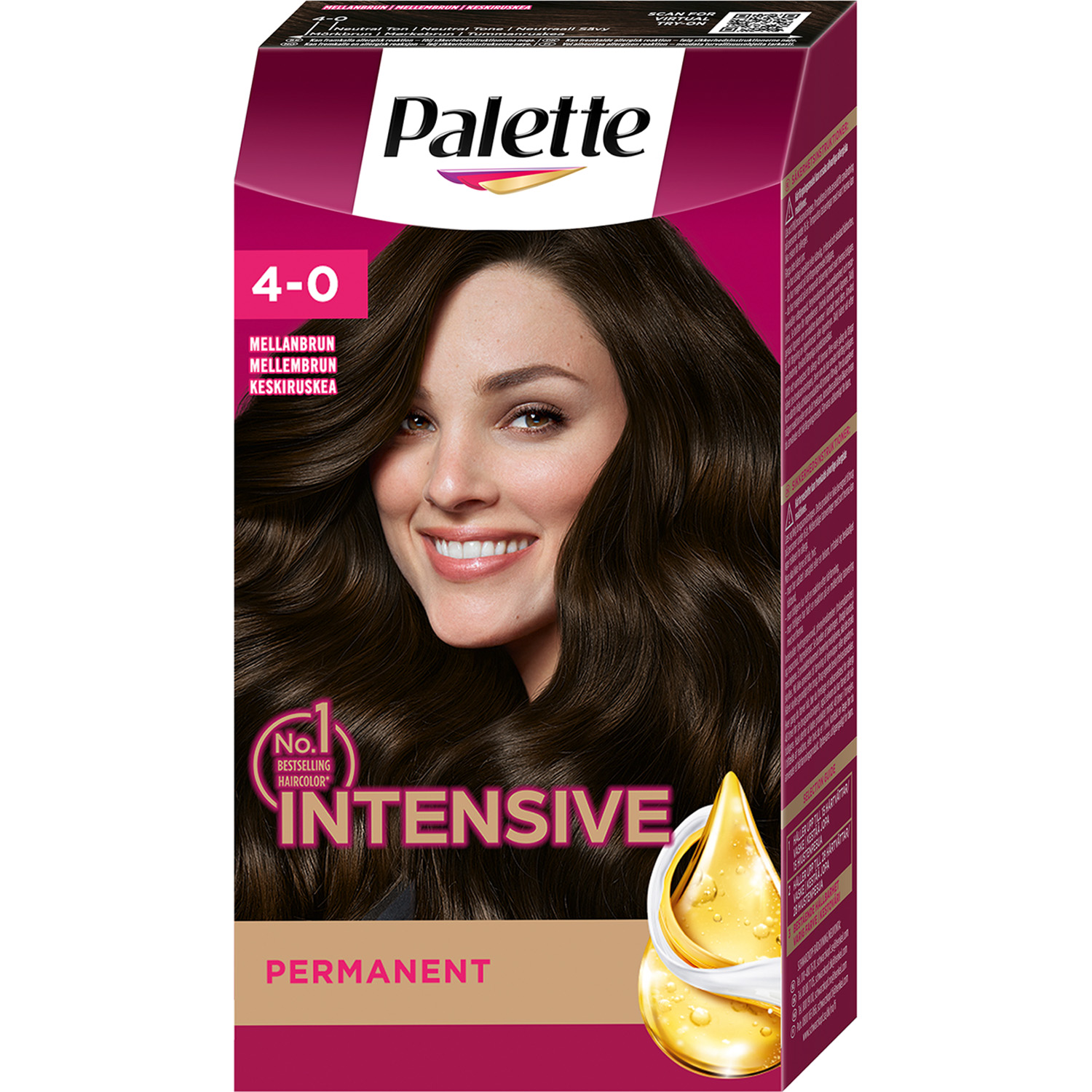 Schwarzkopf Intensive Creme Coloration 4-0 Soft Mid Brown - 1 pcs