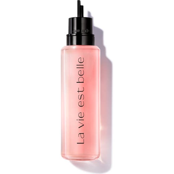 Lancôme La vie est Belle Eau de Parfum Refill 100 ml parfympåfyllning i flaska med rosa vätska och svart munstycke