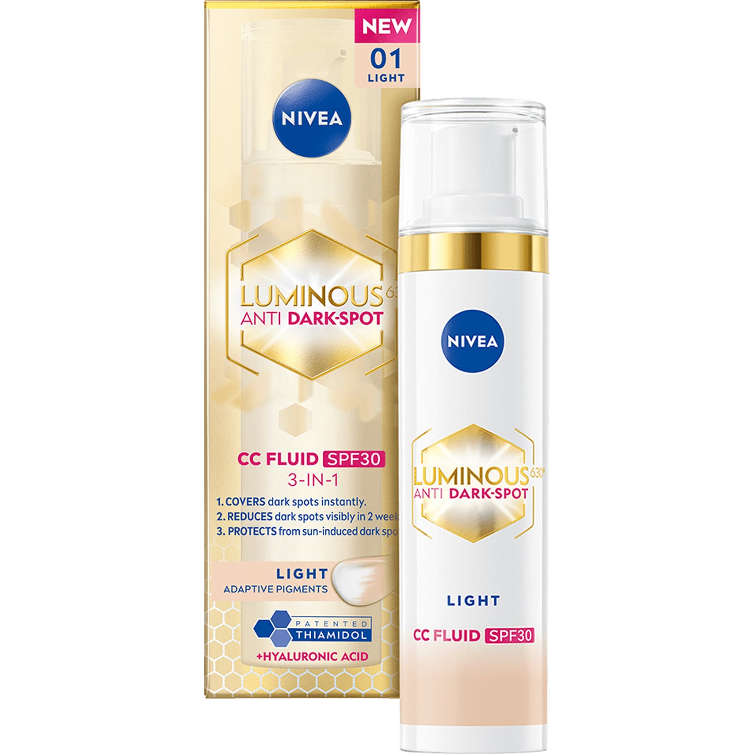 NIVEA Luminous 630 Anti Dark-Spot CC Fluid 3-in-1 Light SPF30 40 ml