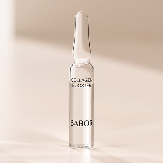 Babor Ampoule Collagen Booster 14 ml serum ger kollagen för huden i en genomskinlig ampull av glas