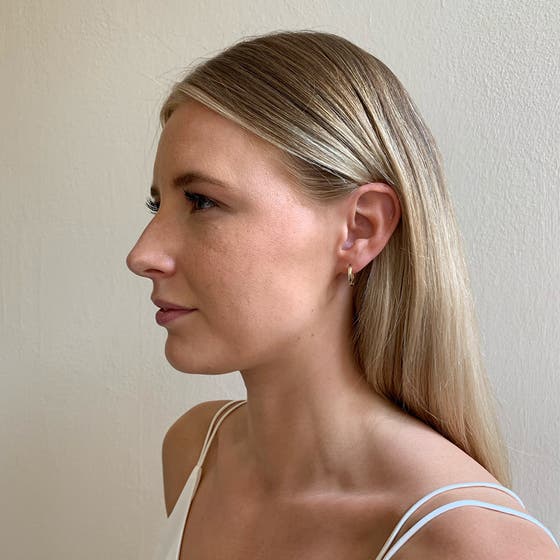 Anchor Small Ring Ear Plain Gold